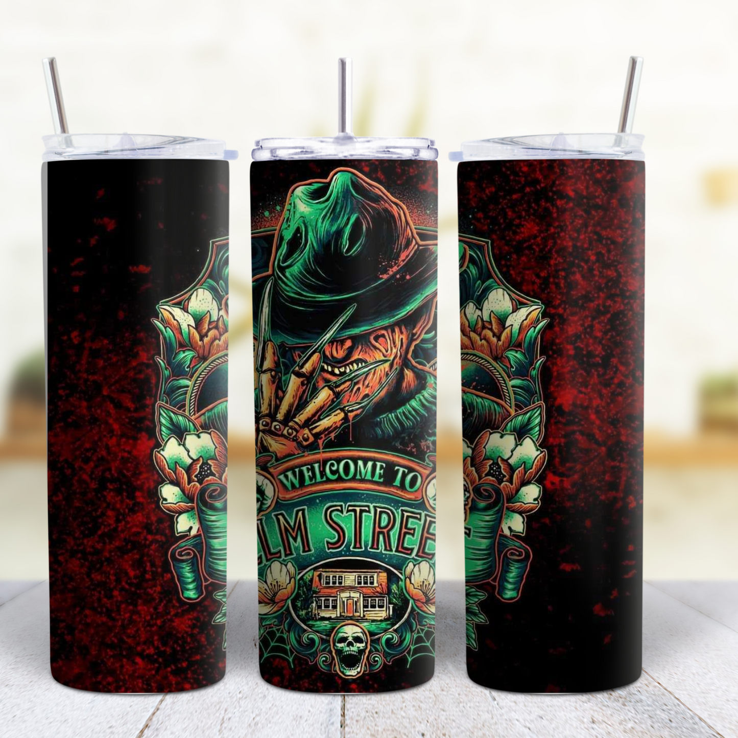 Horror Halloween 20 Oz Skinny Tumbler 23