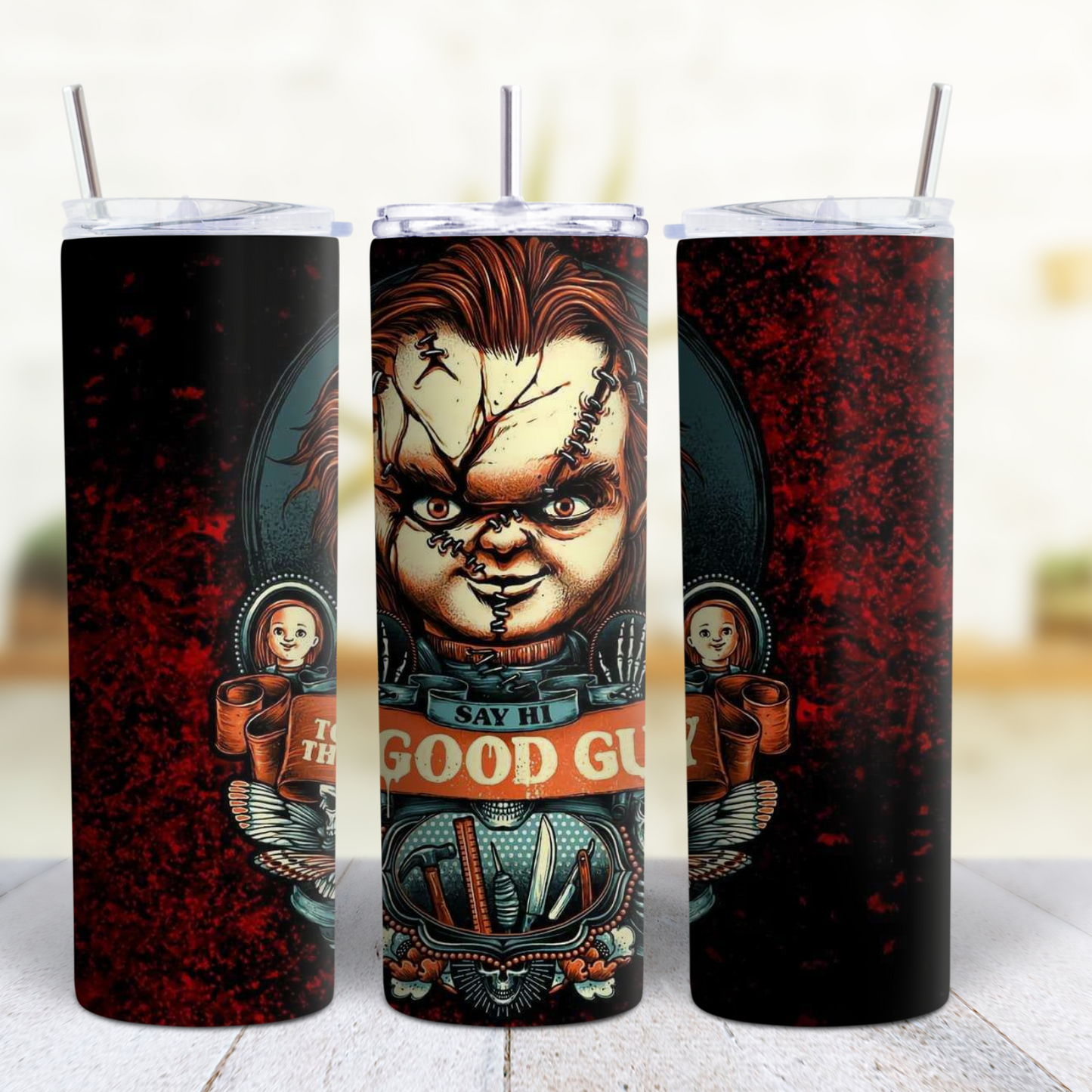 Horror Halloween 20 Oz Skinny Tumbler 23