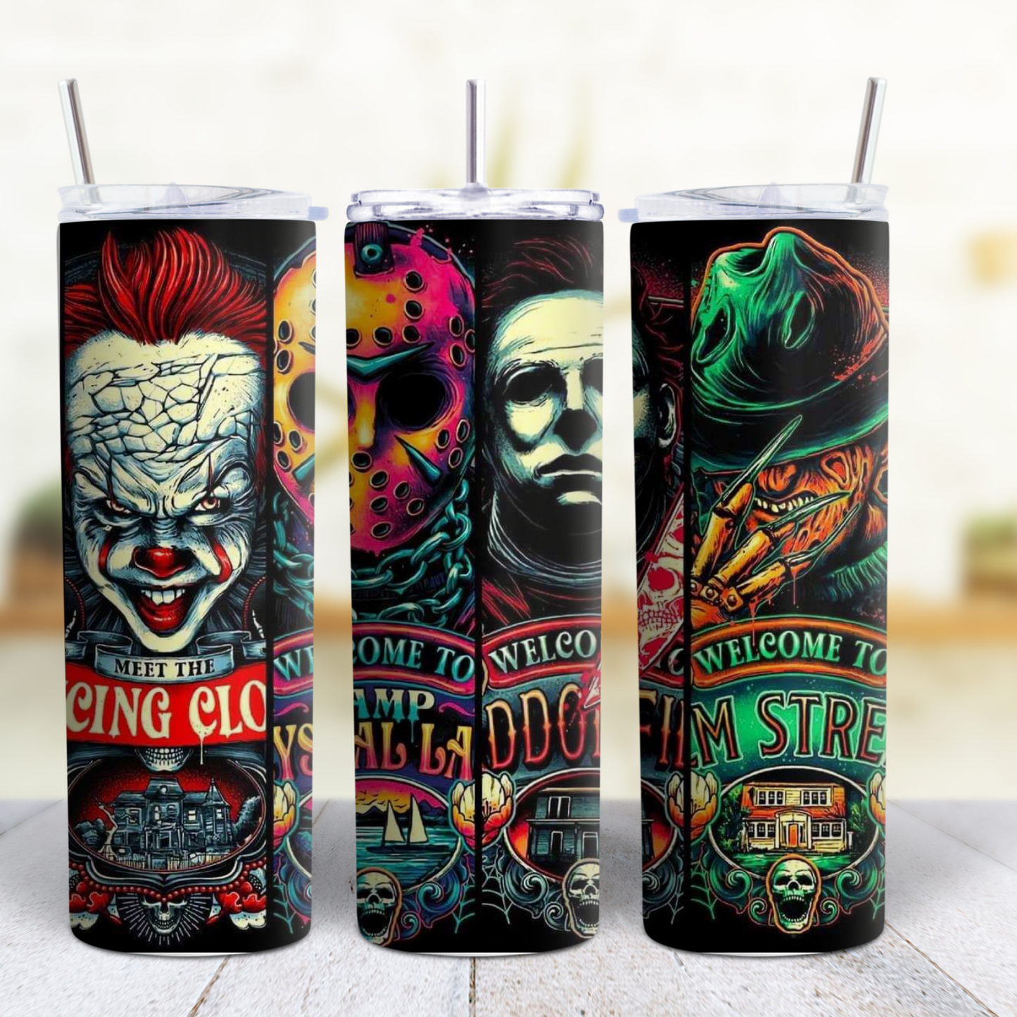 Horror Halloween 20 Oz Skinny Tumbler 23