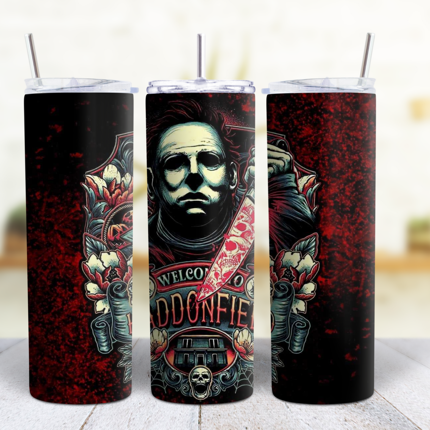 Horror Halloween 20 Oz Skinny Tumbler 23