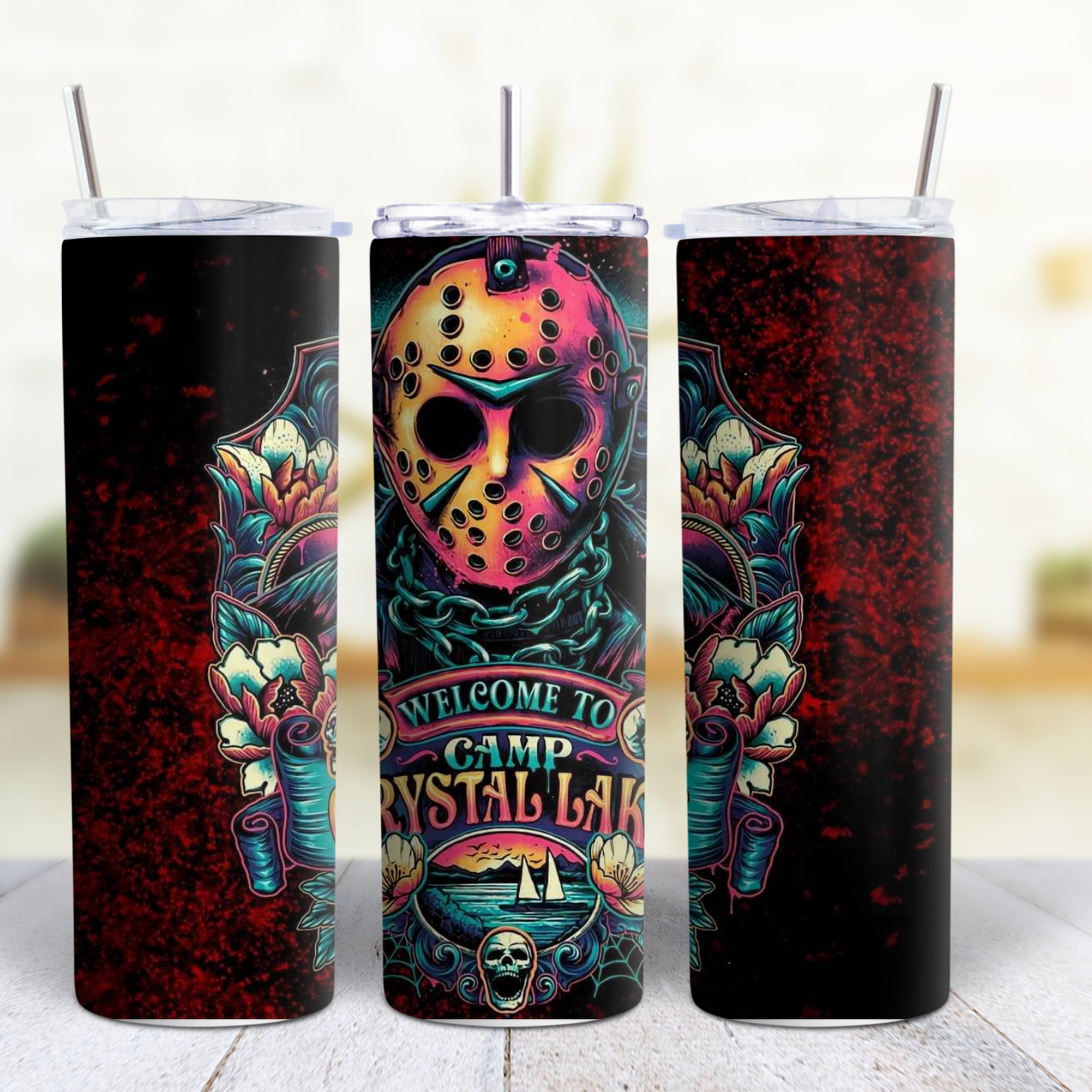 Horror Halloween 20 Oz Skinny Tumbler 23