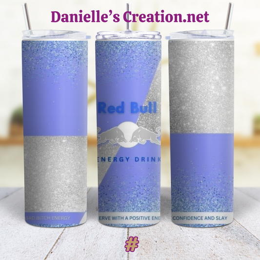 Red Bull Energy Drink 20 oz Tumblers Blue & Silver