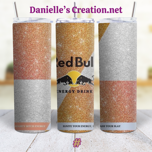 Red Bull Energy Drink 20 oz Tumblers Gold & Silver