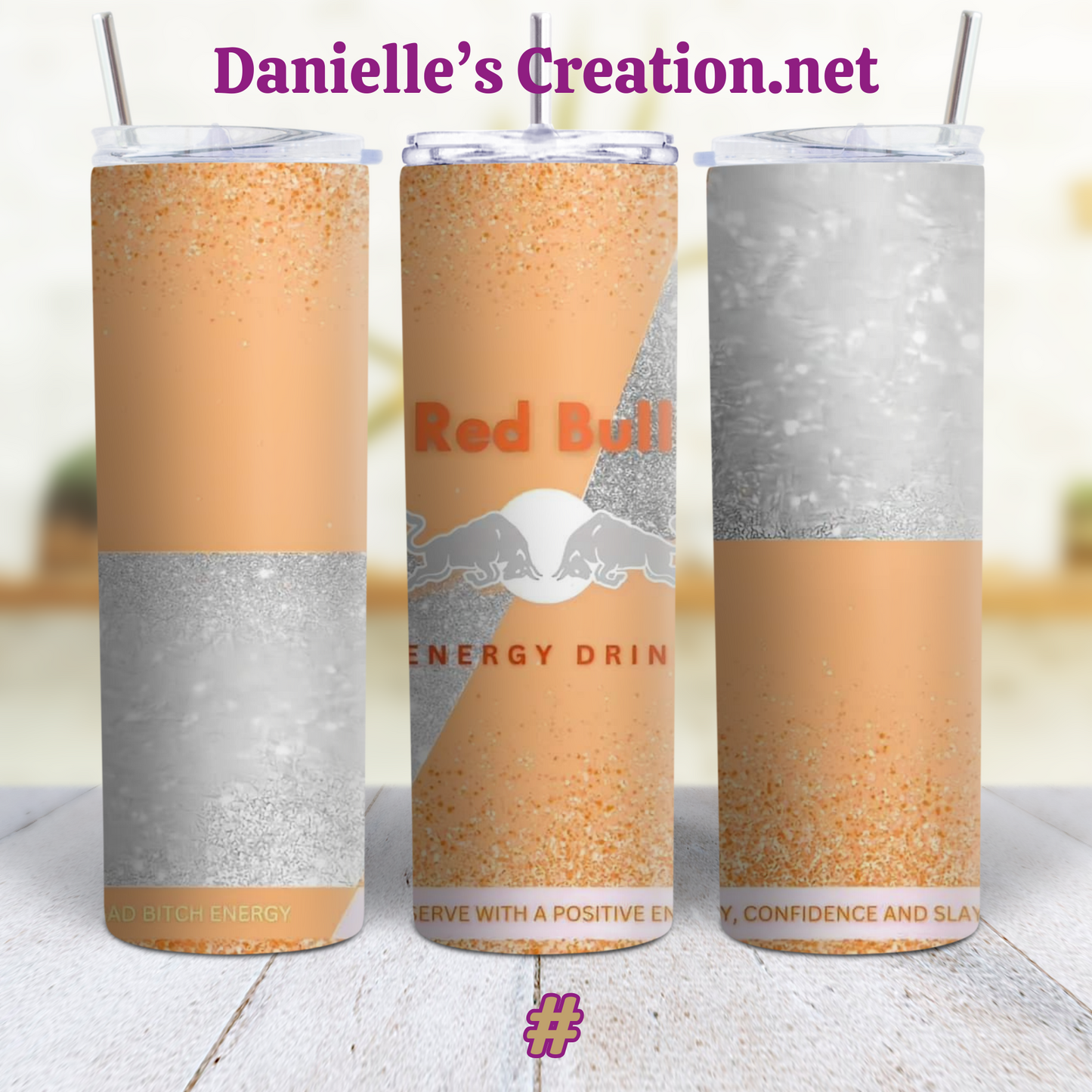 Red Bull Energy Drink 20 oz Tumblers Peach