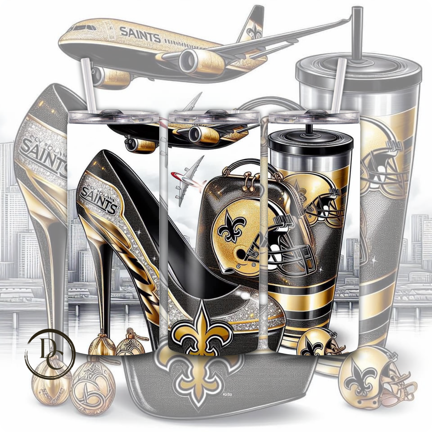 Saints Football 20 oz Tumblers # 19