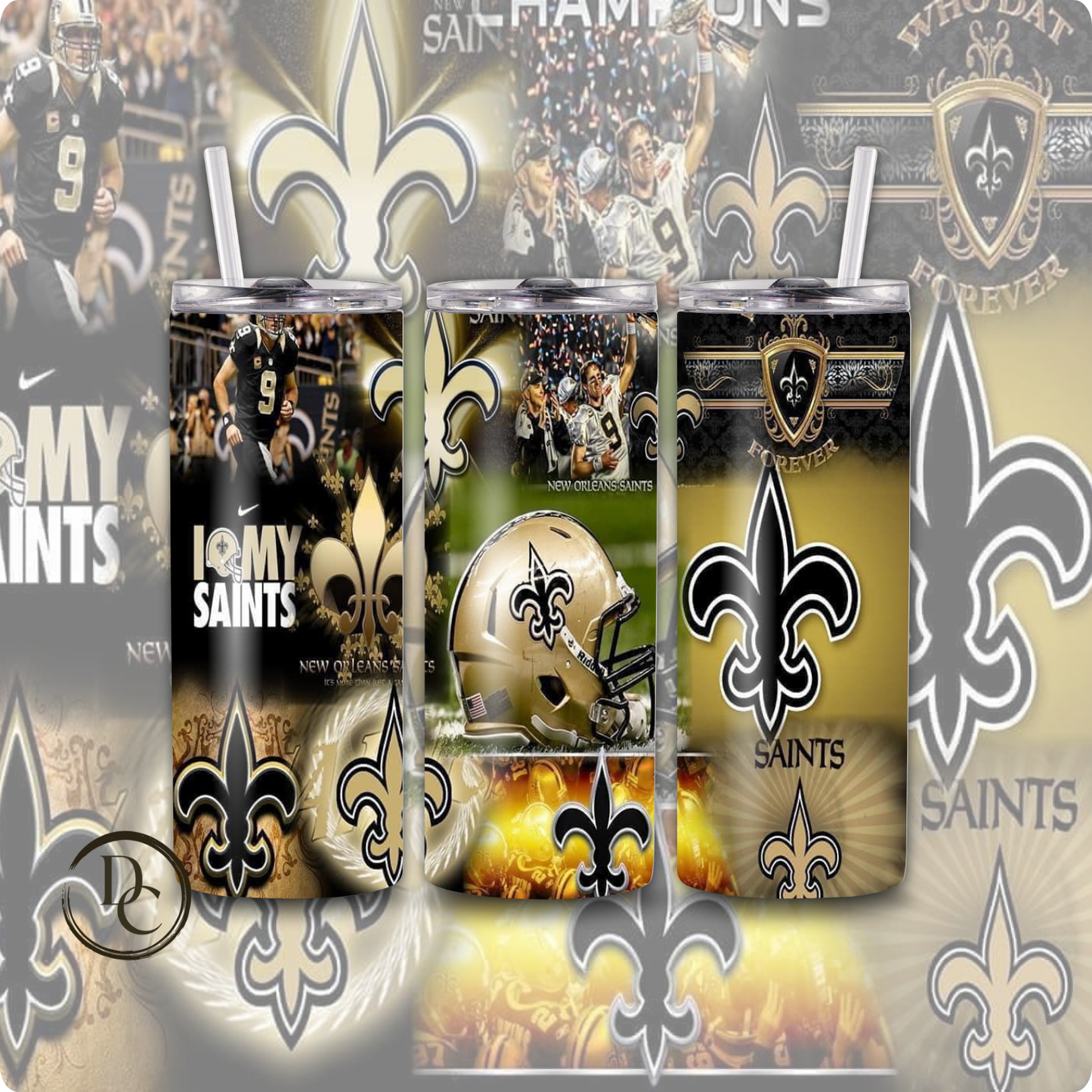 Saints Football 20 oz Tumblers # 37