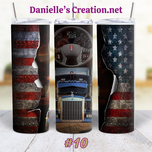 Semi-Truck 18-wheeler 20 oz Tumblers #10