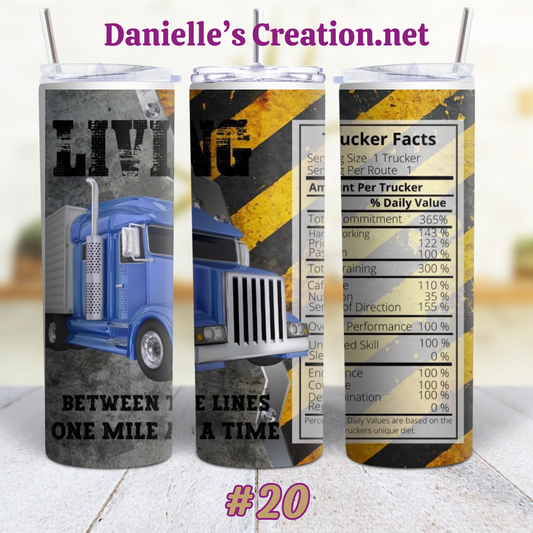 Semi-Truck 18-wheeler 20 oz Tumblers #20