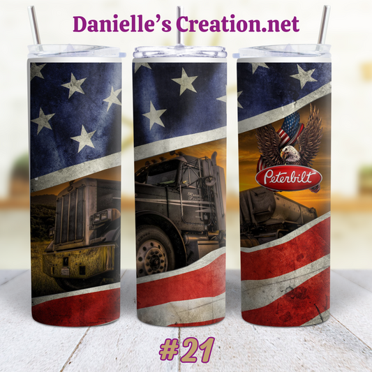 Semi-Truck 18-wheeler 20 oz Tumblers #21