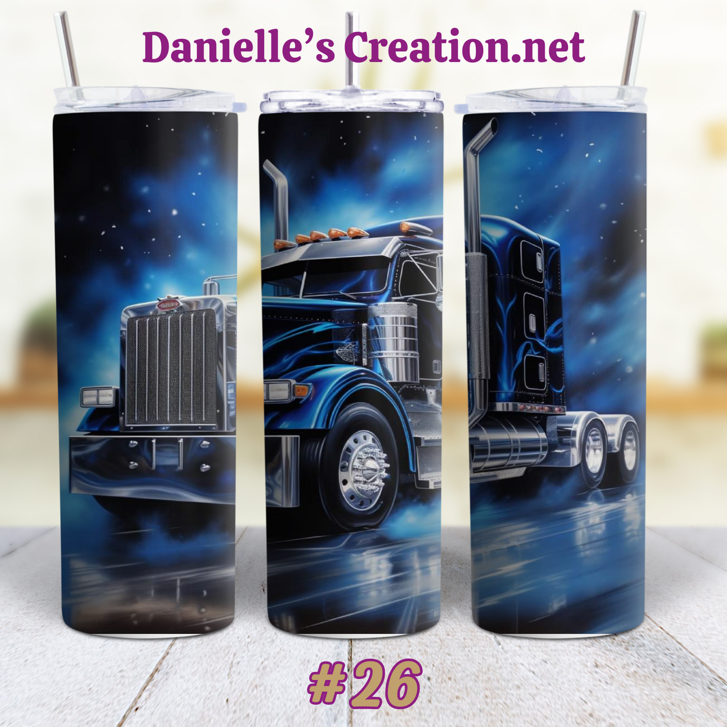 Semi-Truck 18-wheeler 20 oz Tumblers #26