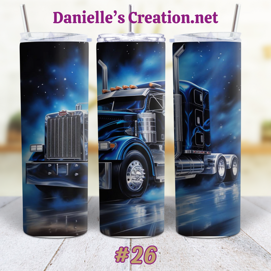 Semi-Truck 18-wheeler 20 oz Tumblers #26