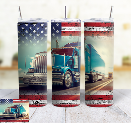 Semi-Truck 18-wheeler 20 oz Tumblers #4