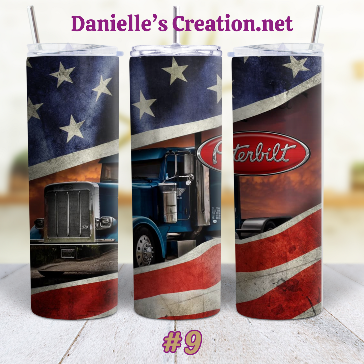 Semi-Truck 18-wheeler 20 oz Tumblers #9