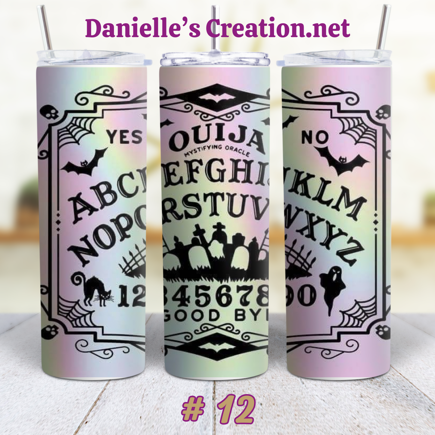 Ouija Moon & Star Tarot Cards, Witch Vibe Witchy, Crystal Classic or Glow in the Dark 20 Oz Tumblers