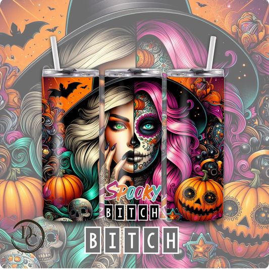 Spooky Bitch Witch Halloween 20 Oz Tumbler 2