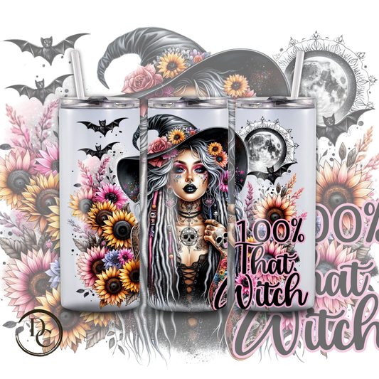 100% That Witch, Halloween 20 Oz Tumbler 7