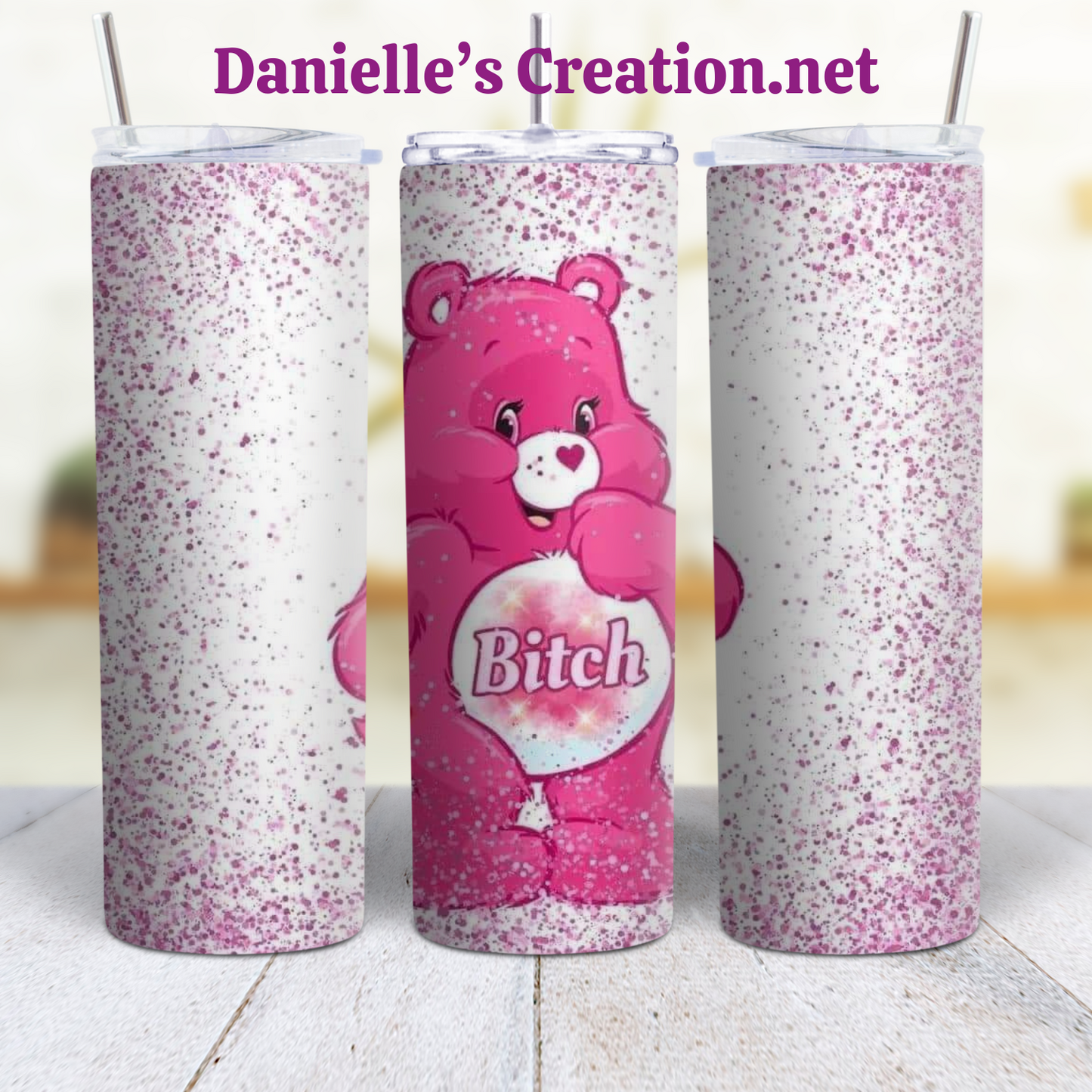 Swear Bear 20 oz Tumblers Eat Shit, Fuck Off, Bitch