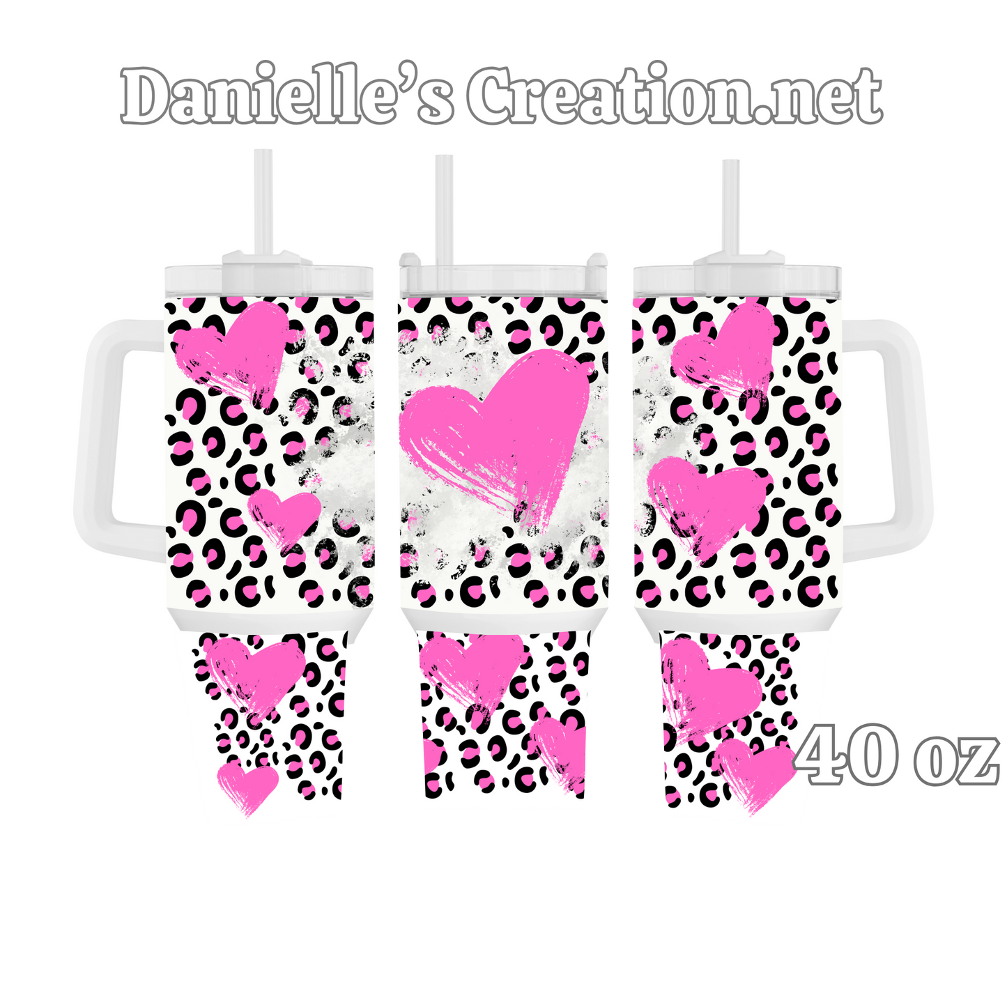 Heart Valentine Classic or Glow in the Dark 40 Oz Tumblers