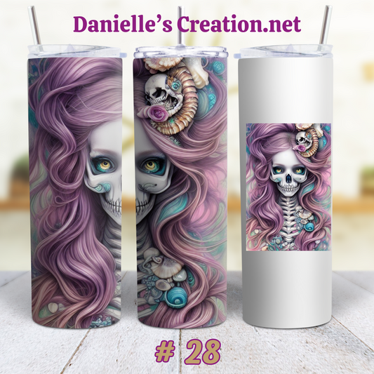 Skull Flower Flag 20 oz Tumblers Style 28