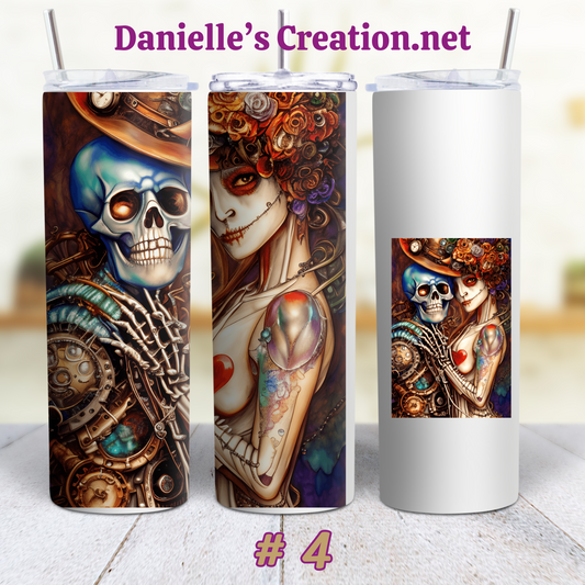 Skull Flower Flag 20 oz Tumblers Style 4