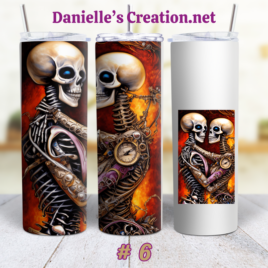 Skull Flower Flag 20 oz Tumblers Style 6